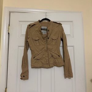 GUESS Women's Tan Khaki Lightweight Utility Jacket Size Small S